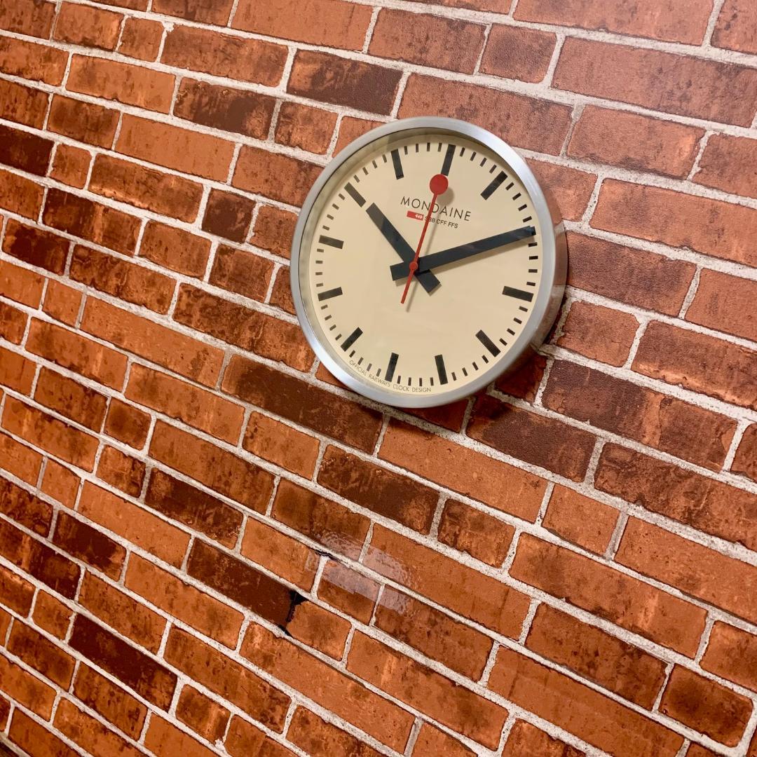 希少・MONDAINE モンディーン 壁掛け時計 25cm スイス国鉄公式