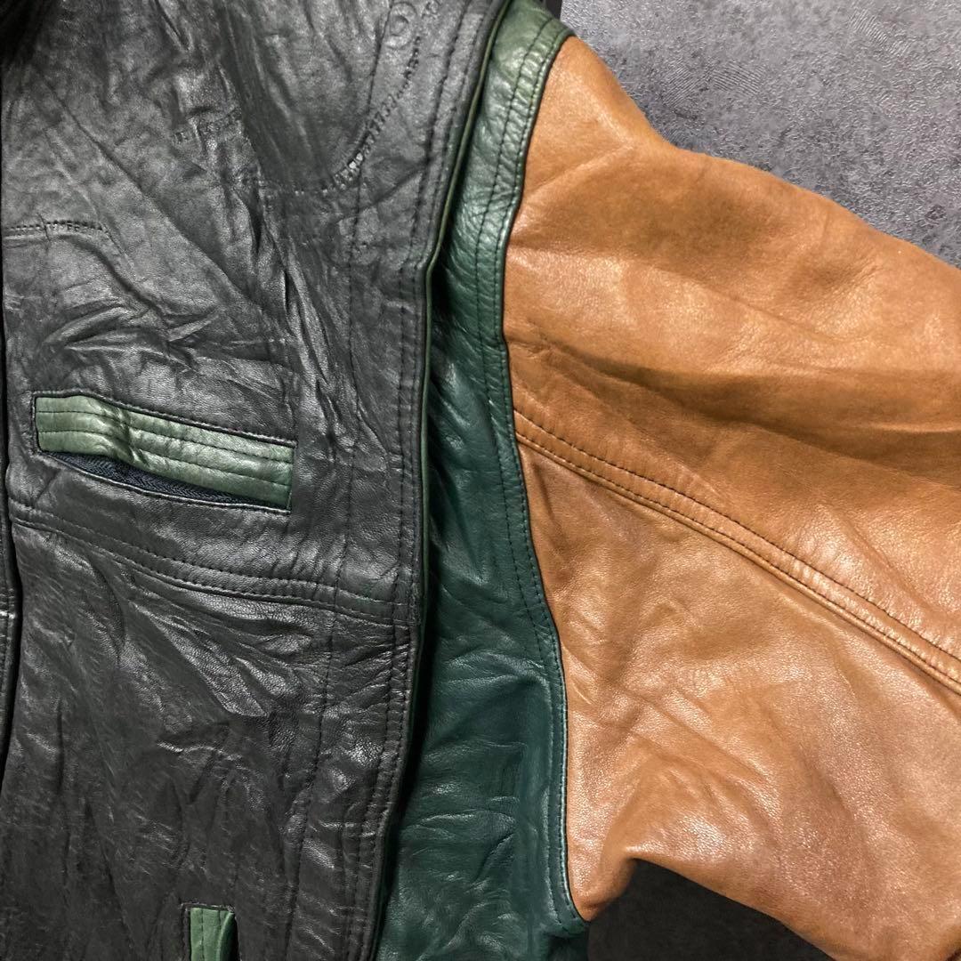 カナダ製《US古着》ヴィンテージ レザー ジャケット/ブルゾン メンズL-XL