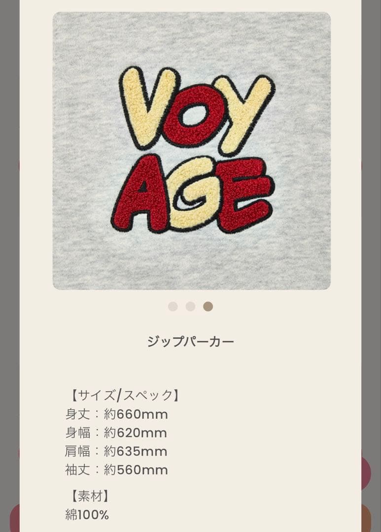 なにわ男子 VoyAGE ダブルジップパーカー