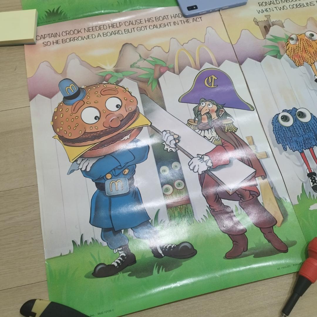 マクドナルドランド キャラクター ポスター 1976年 McDonal hE1T