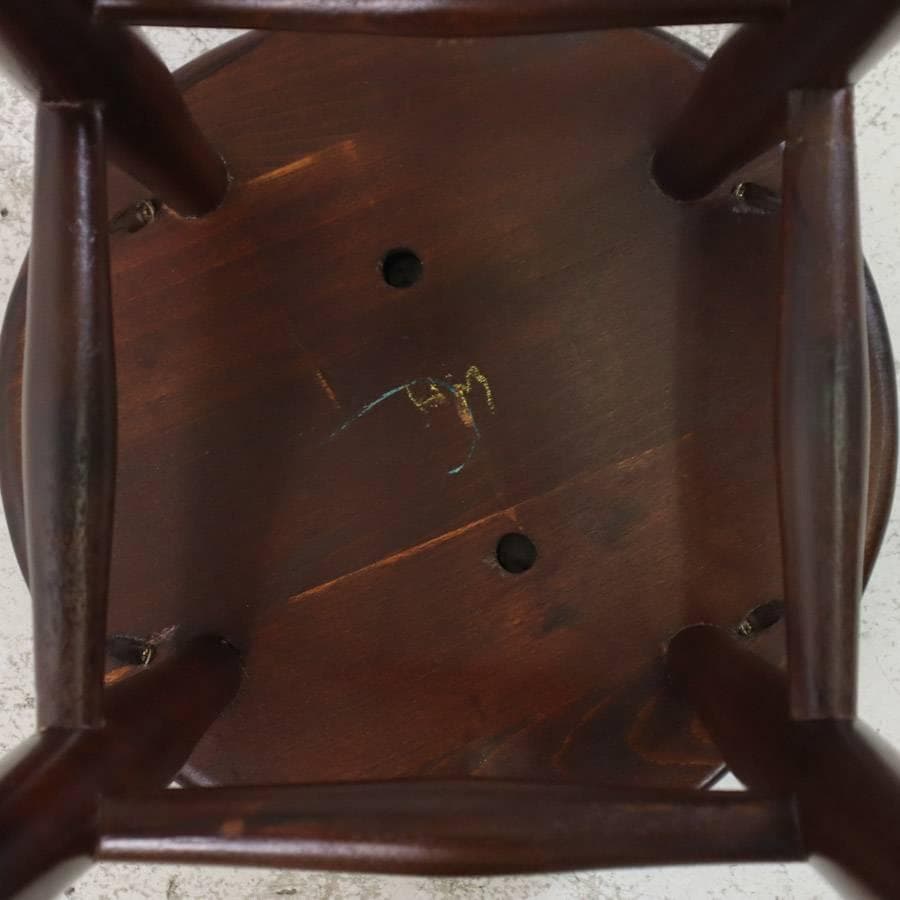 6脚まとめ買い3 ルーマニア製 ハイスツール ビーチ材 ブラック PVCレザー