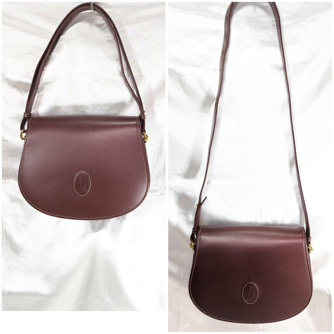 【未使用級】 カルティエ マストライン メッセンジャーバッグ カード カード付き