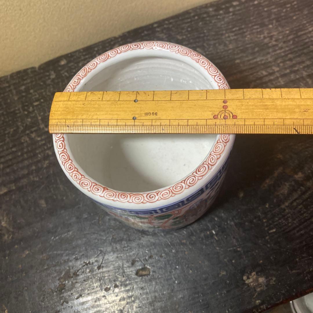 中国古玩　色絵人物図香炉A