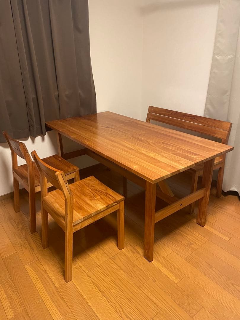 【セット売りのみ】unico ダイニングテーブルセット①