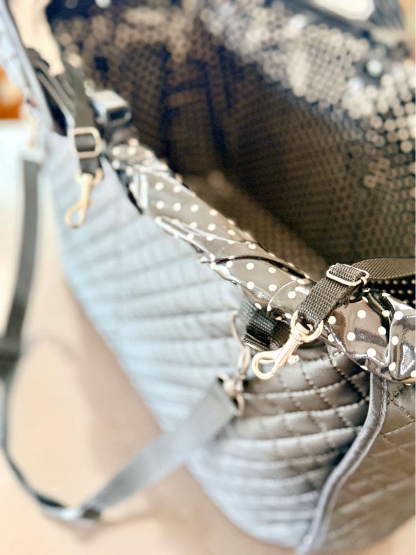 ブラックキルティング ペットカート