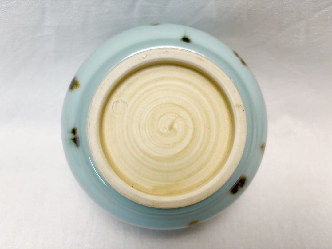 ほぼ未使用 茶道具 平安祥堂造 飛青瓷 台子 皆具 陶印 杓立て 建水蓋置水指