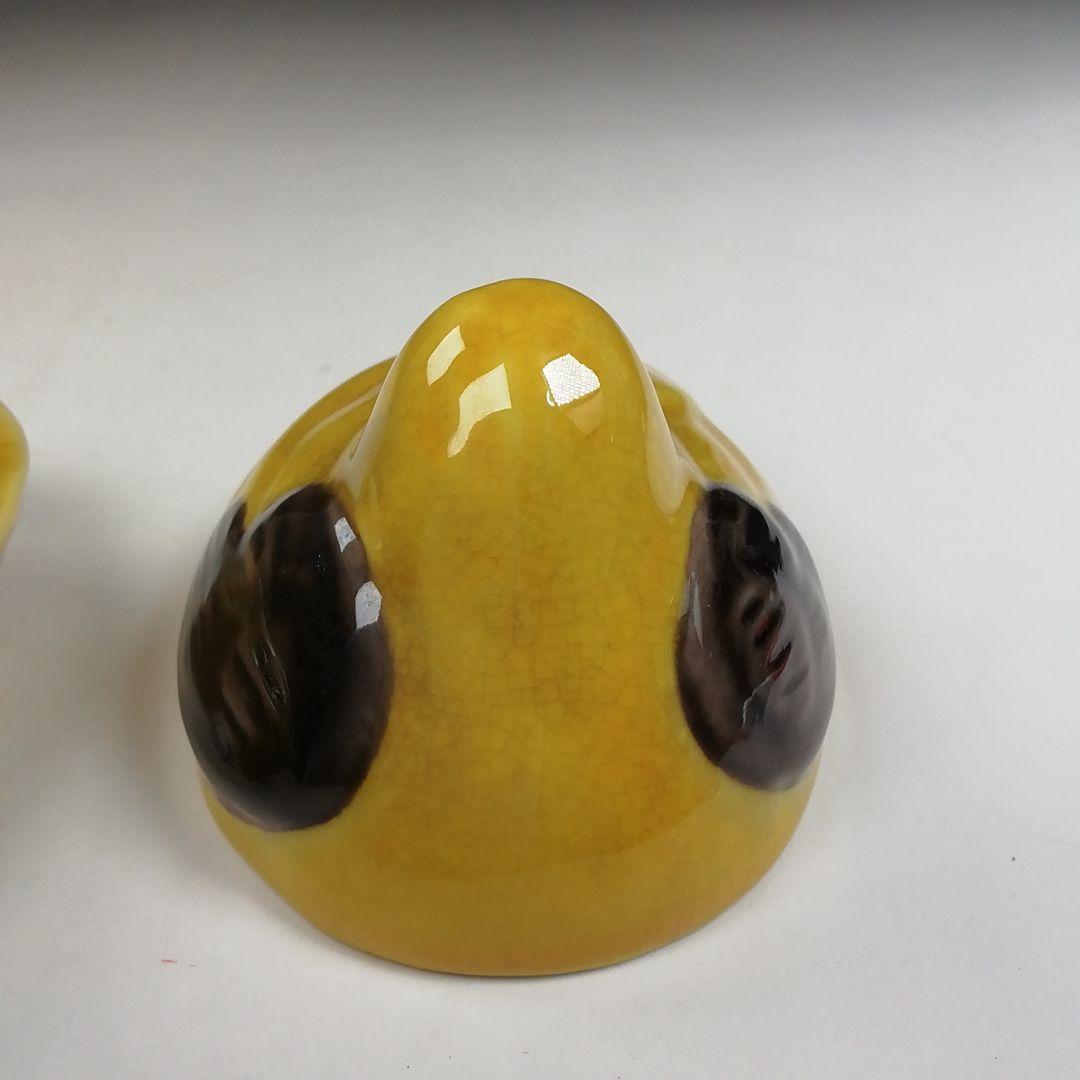 Ｗ４０　香合　『交趾花喰鳥』『手塚祥堂 造』　共箱　茶道具