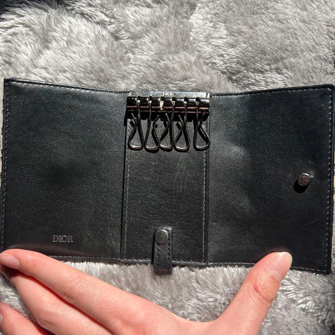 Dior モノグラムキーケース ベージュ/ブラック