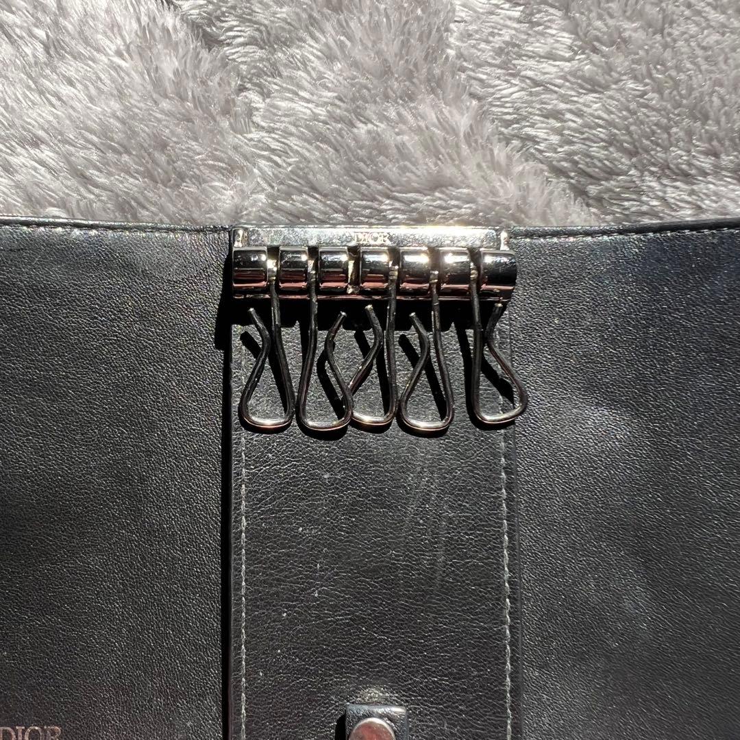 Dior モノグラムキーケース ベージュ/ブラック