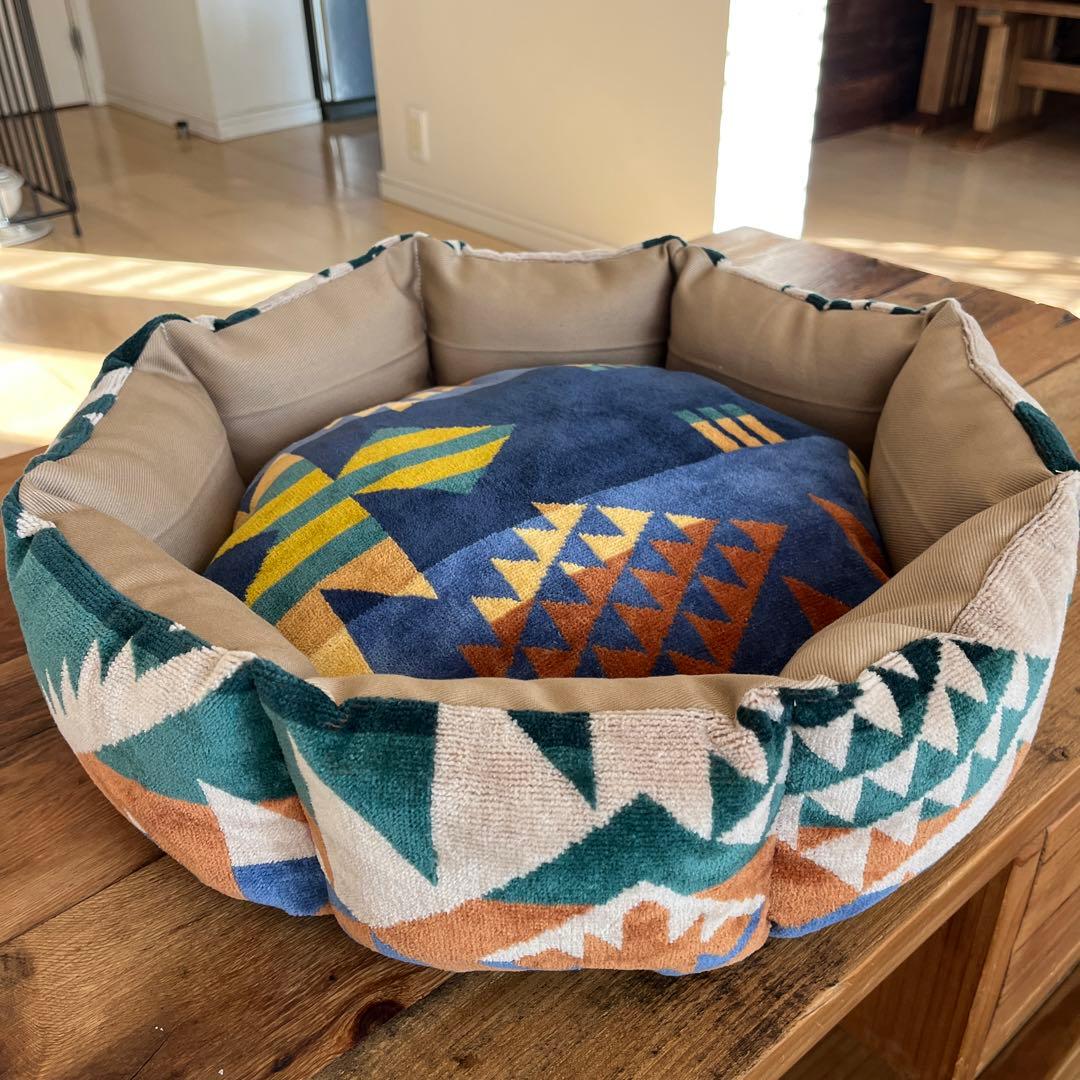 ペットベッド　ハンドメイド444 ペンドルトン　リメイク　猫ベッド　犬ベッド