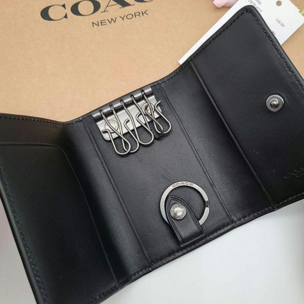 新品　COACH　コーチ　キーケース　ブラック　正規品