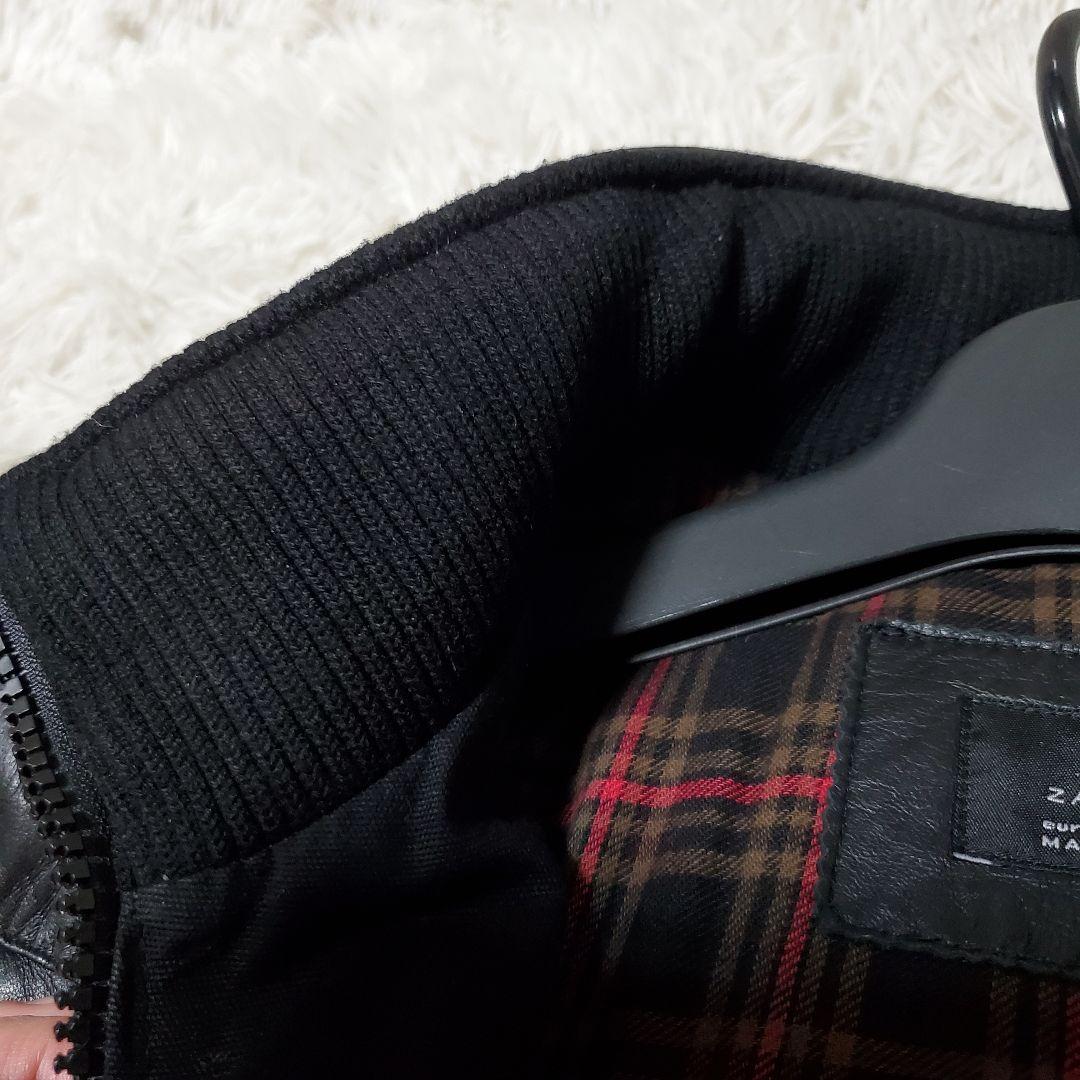 希少 ZARA ザラ 本革キルティング レザーライダース XL