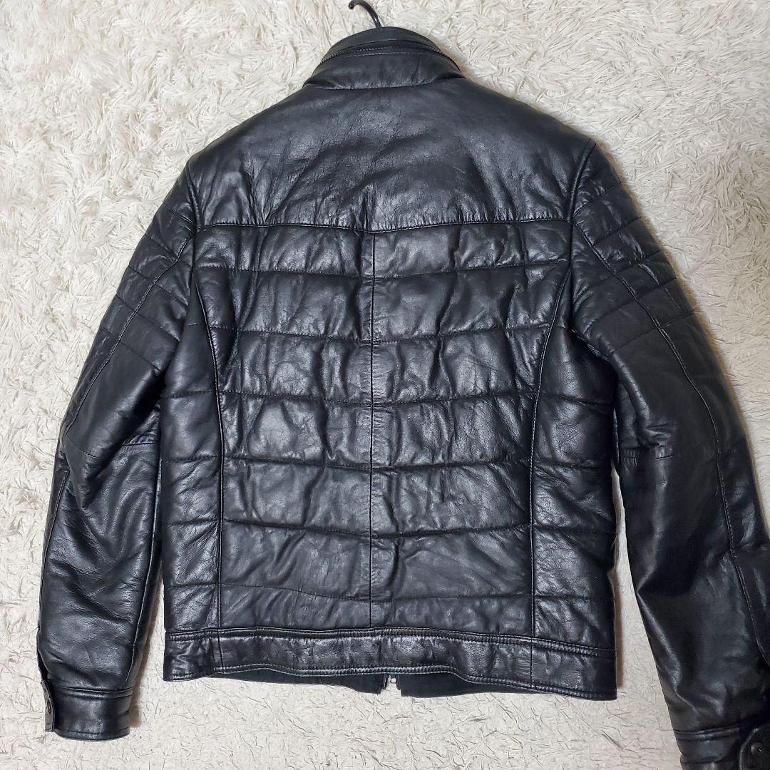 希少 ZARA ザラ 本革キルティング レザーライダース XL