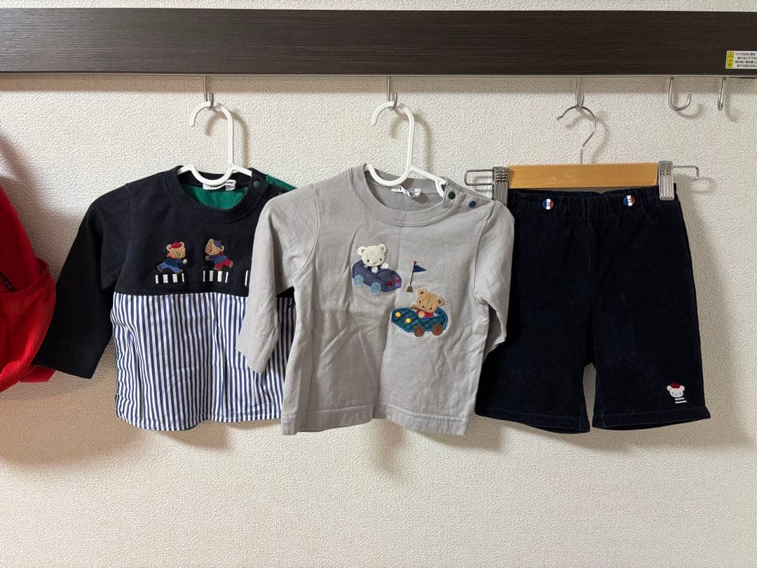 ファミリア　80センチ　長袖Tシャツ5分丈パンツセット