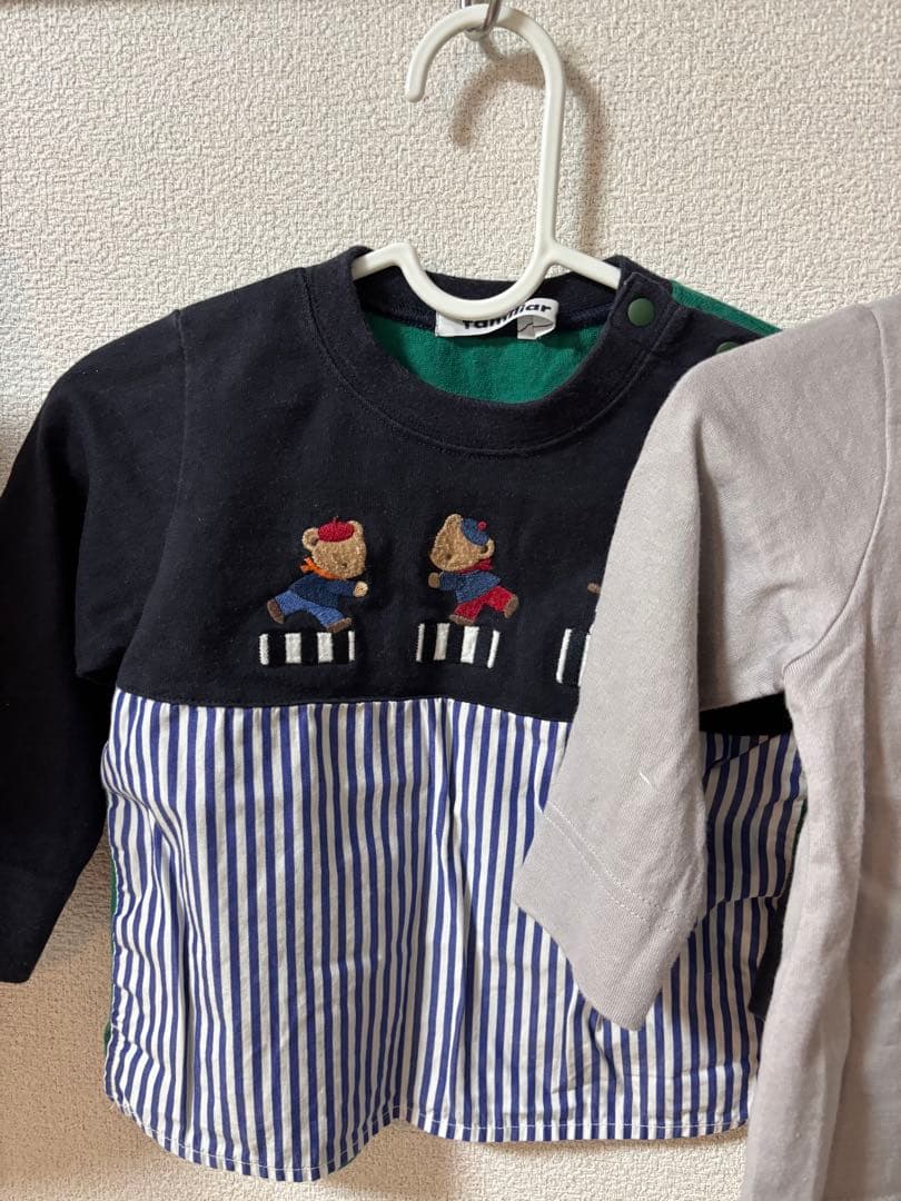 ファミリア　80センチ　長袖Tシャツ5分丈パンツセット