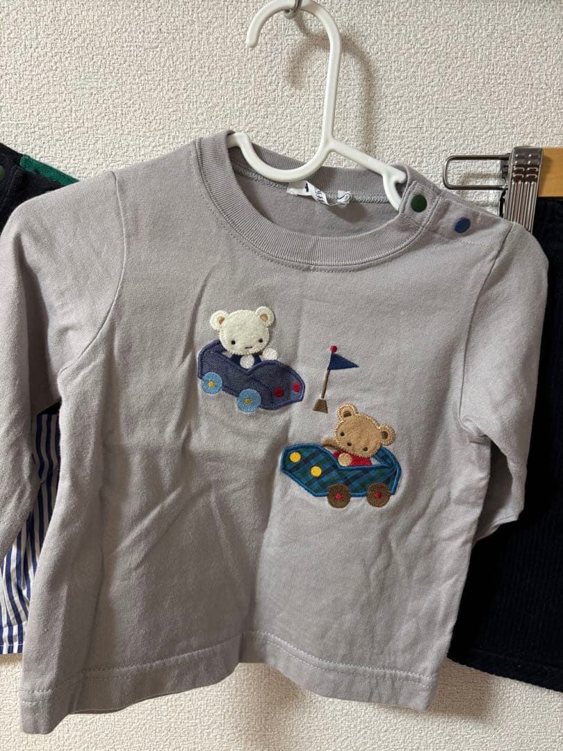 ファミリア　80センチ　長袖Tシャツ5分丈パンツセット