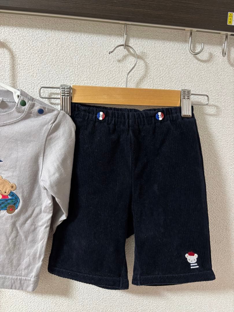 ファミリア　80センチ　長袖Tシャツ5分丈パンツセット