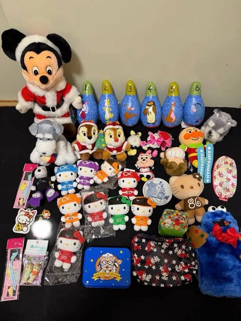 ディズニーミッキー・ハローキティ・スヌーピー・ぬいぐるみ 46点セット