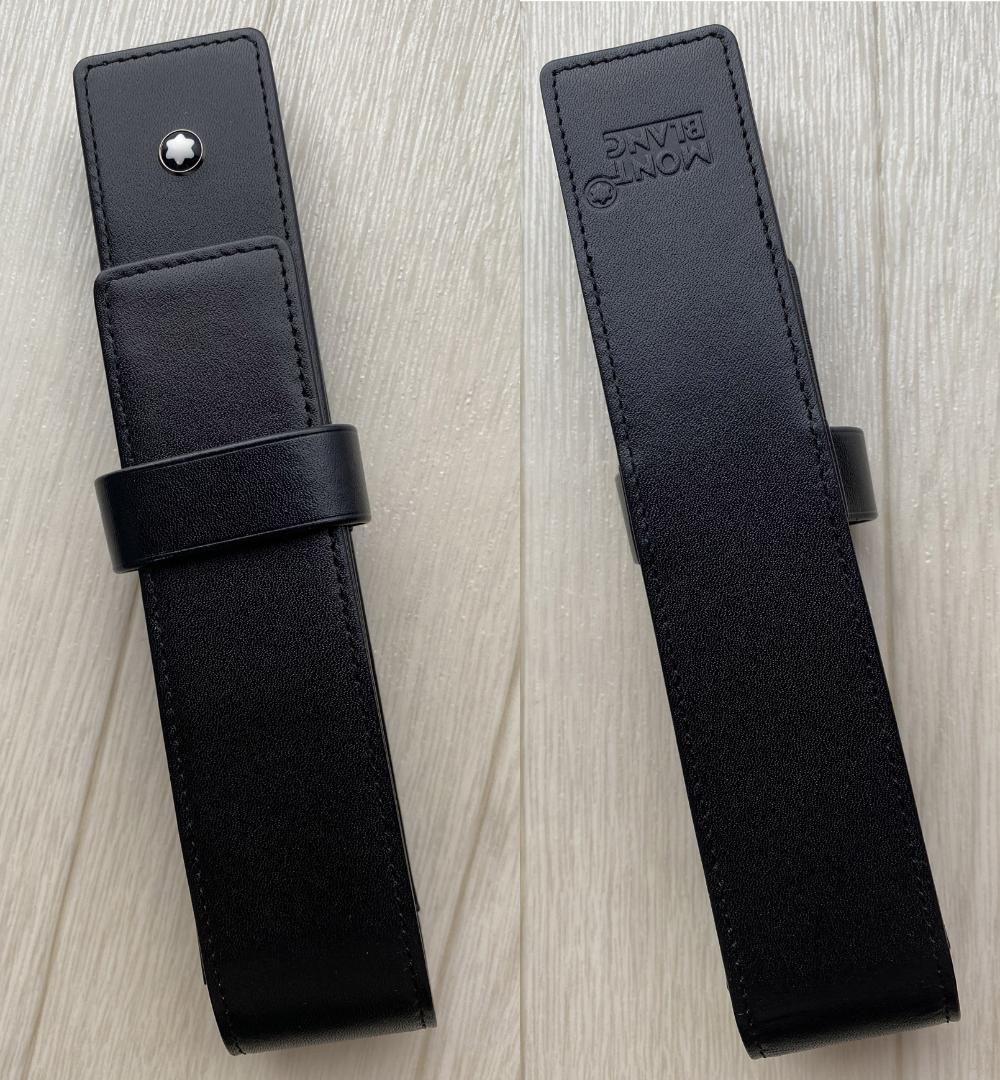 美品 モンブラン レザー 本革 ペンポーチ ペンケース １本用 １本差 ブラック