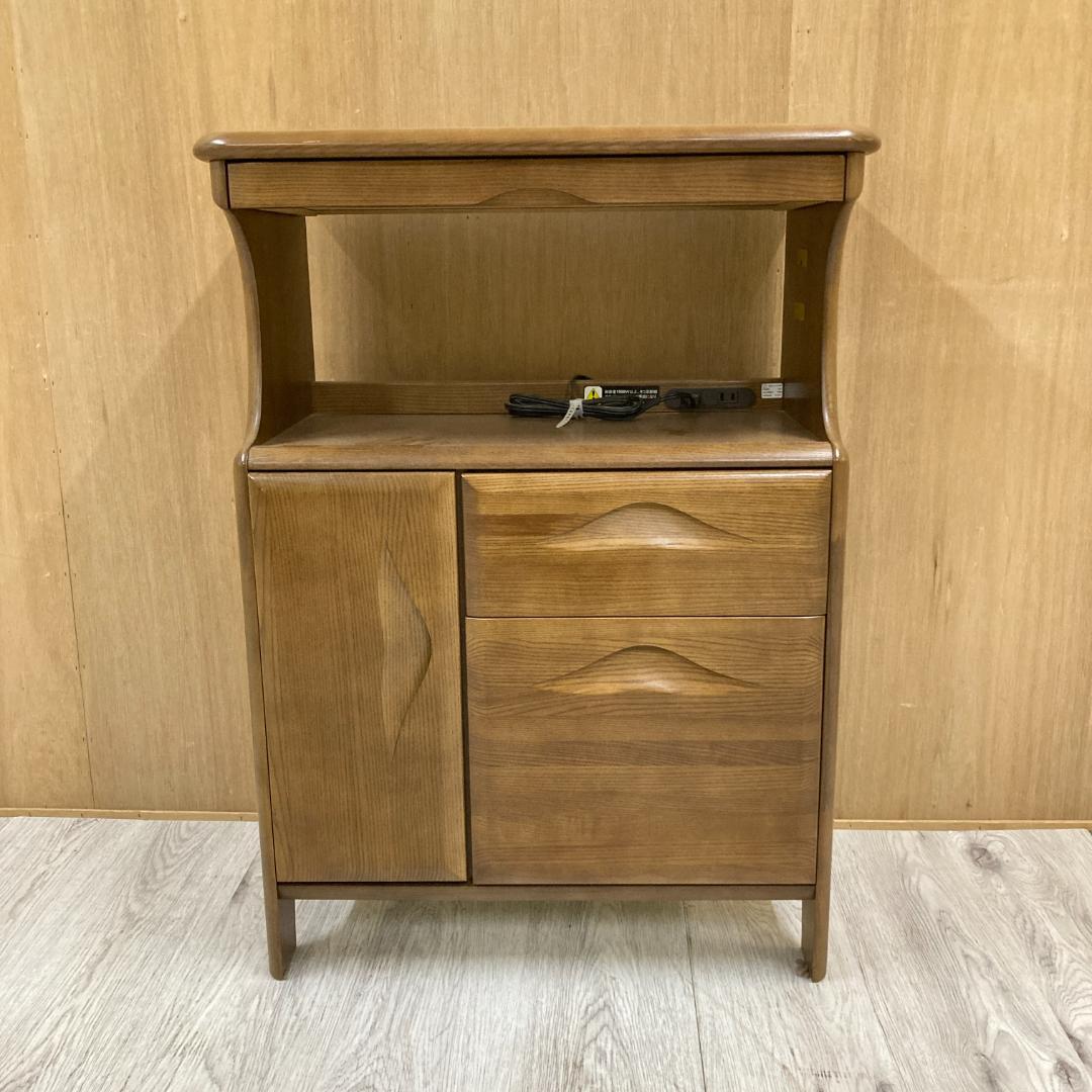 【カリモク】キャビネット　電話台　FAX台　コンセント付