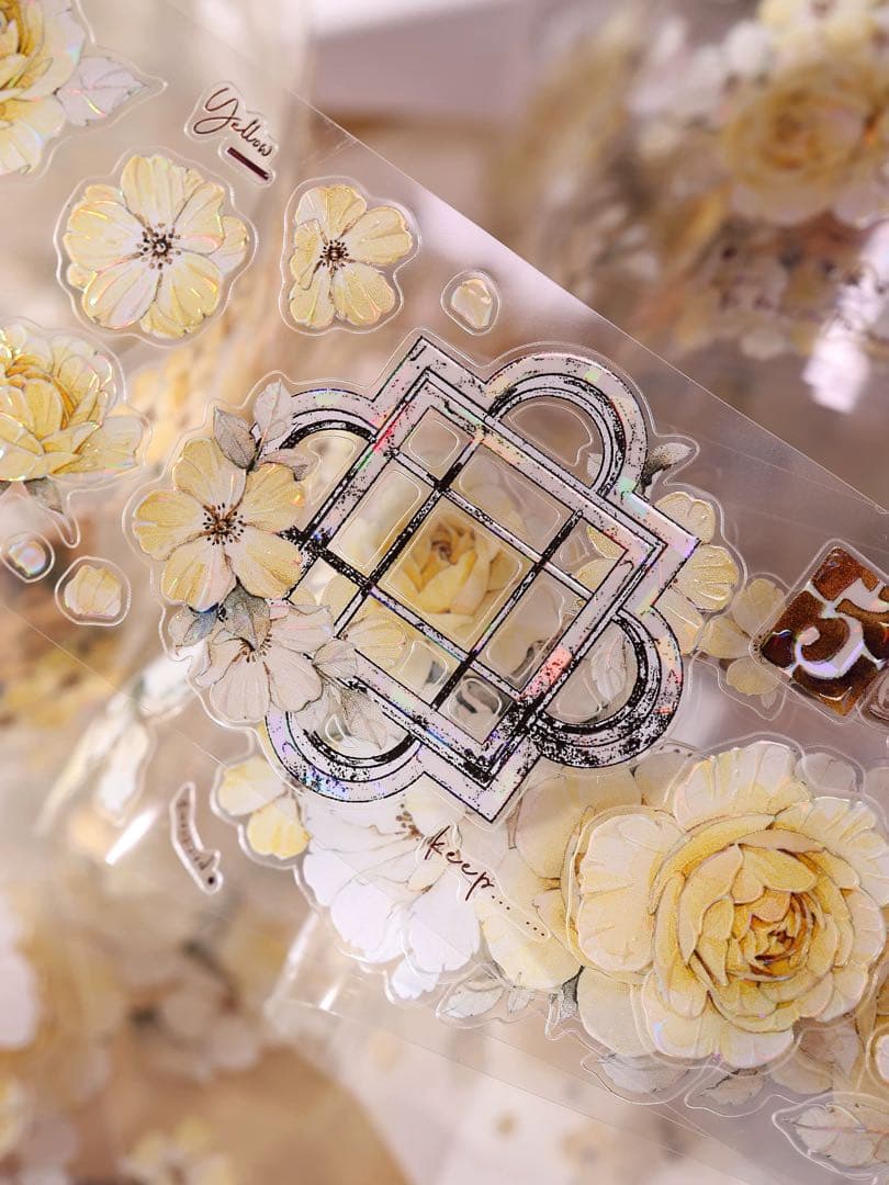 ⭐️SALE⭐️小白家文創《黄玫瑰》海外マスキングテープ マステ 【2744】