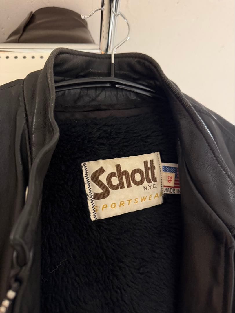 ジャケット・アウター SCHOTT leather single riders jacket 42