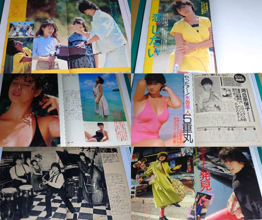 河合奈保子　1981年〜1985年 大量　切り抜き　ファイル　2冊　120P