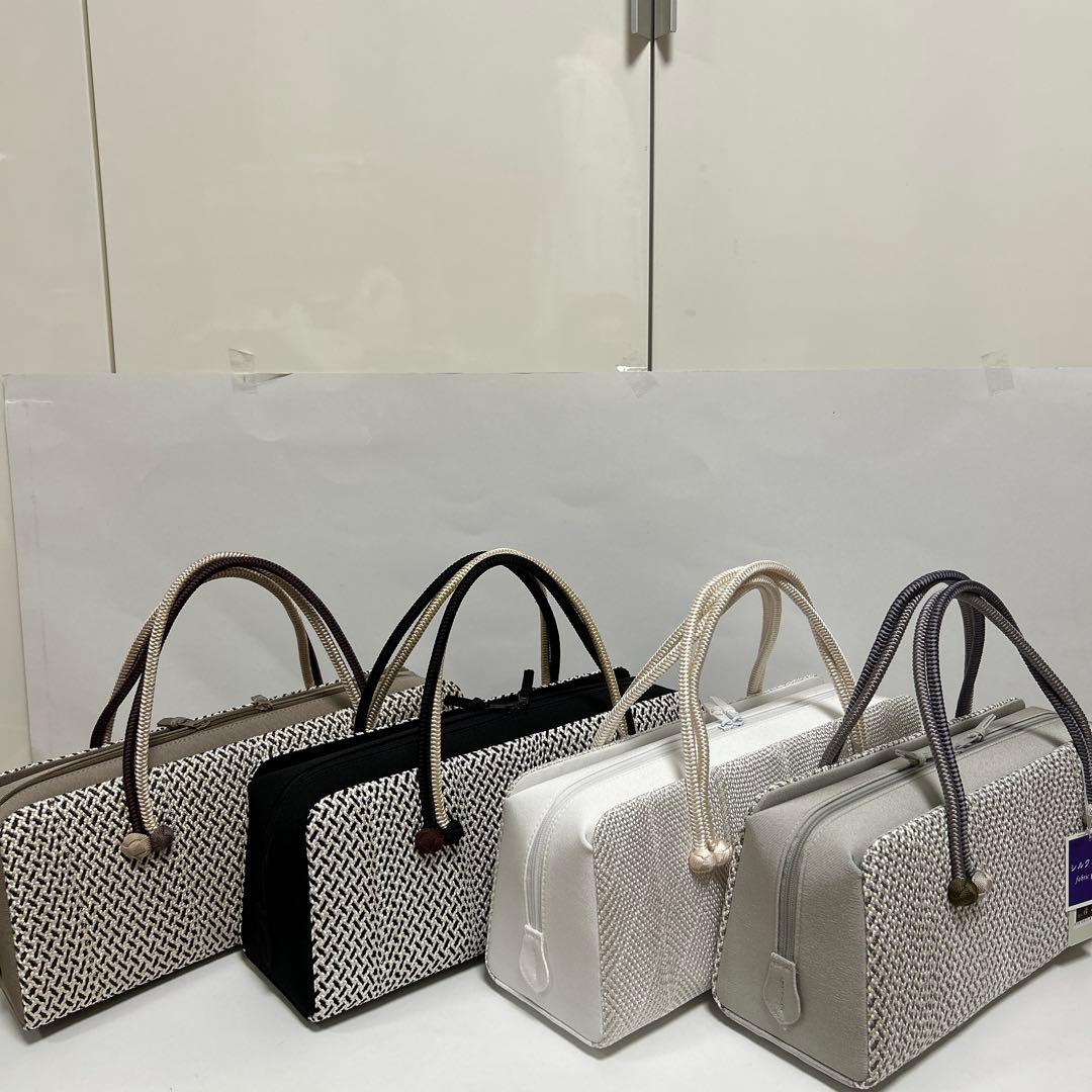 和装バック　利休バッグ　横長の型　小田巻付き　バッグ　組織り　衿秀　和想庵　着物