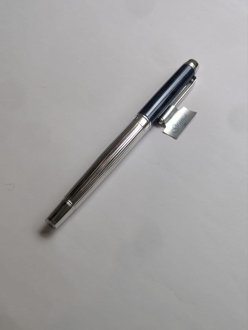 パイロット　グリーン　ロジウム＆マーブル　中字　万年筆　ブルー