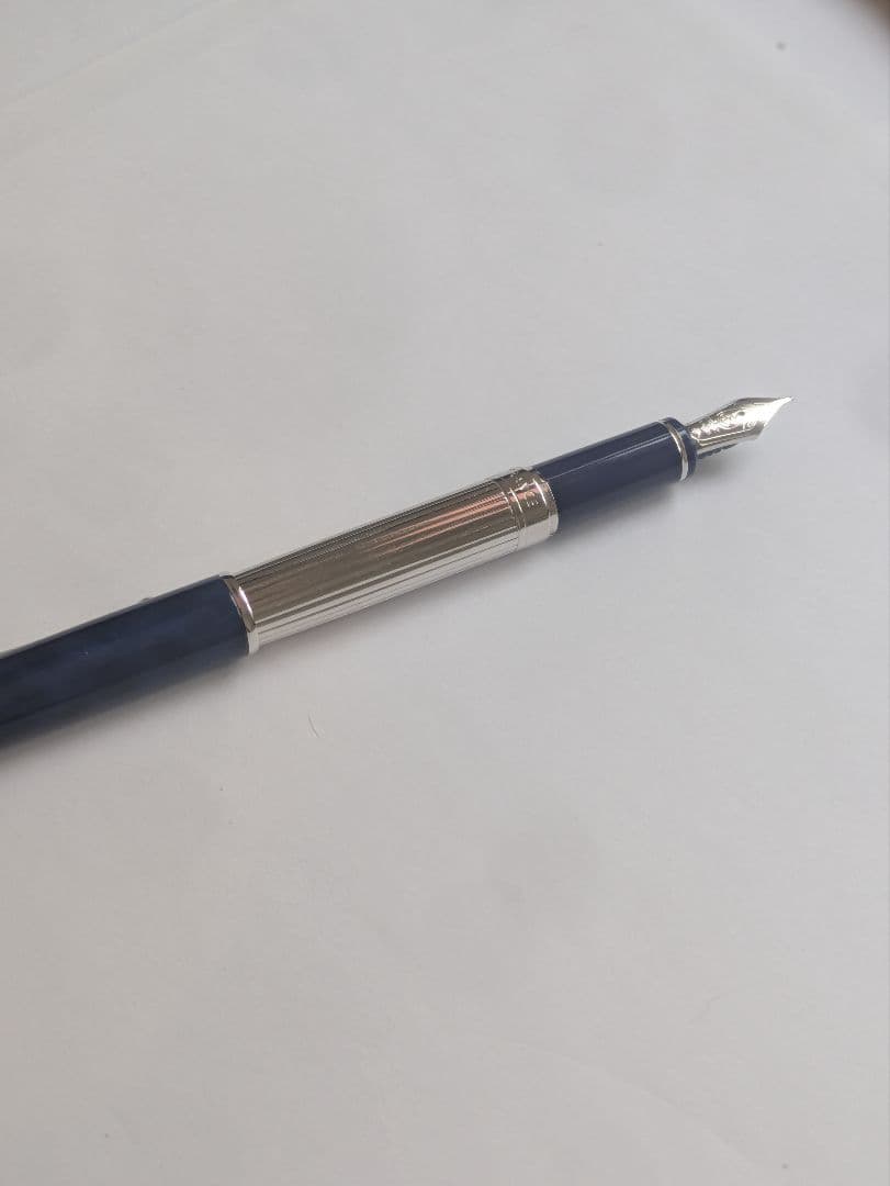 パイロット　グリーン　ロジウム＆マーブル　中字　万年筆　ブルー