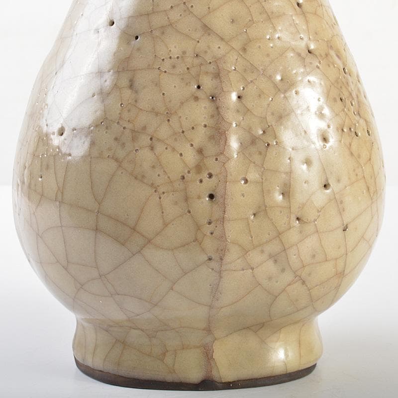 中国　哥窯　金絲鉄線　氷裂文　双耳瓶　C　7365E