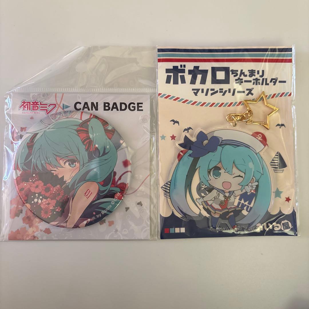 初音ミク 缶バッジ キーホルダー ボカロ マリンシリーズ 萩pote ムービック