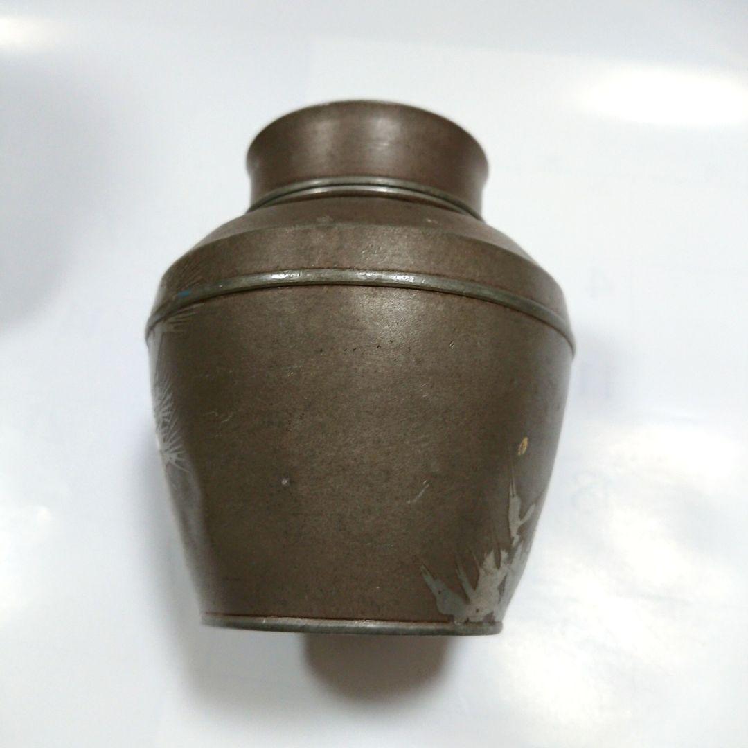 骨董品✨郵便局　記念品？　茶壷　茶壺　茶入　茶筒　錫