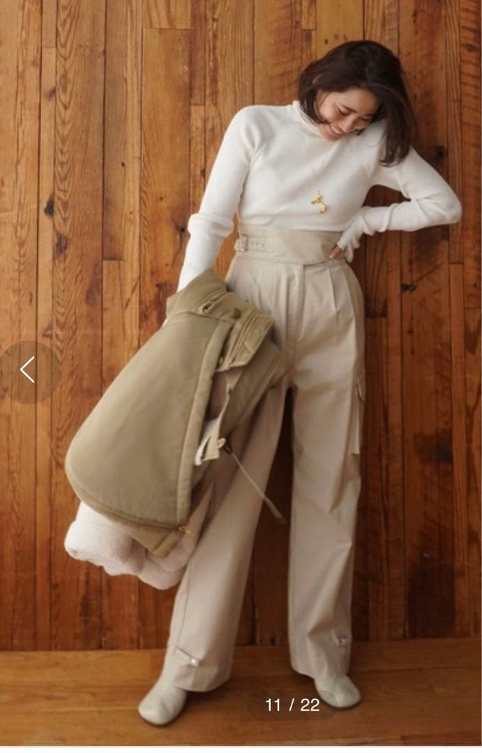 ETRE TOKYO × 矢野未希子コラボ タックミリタリーパンツ