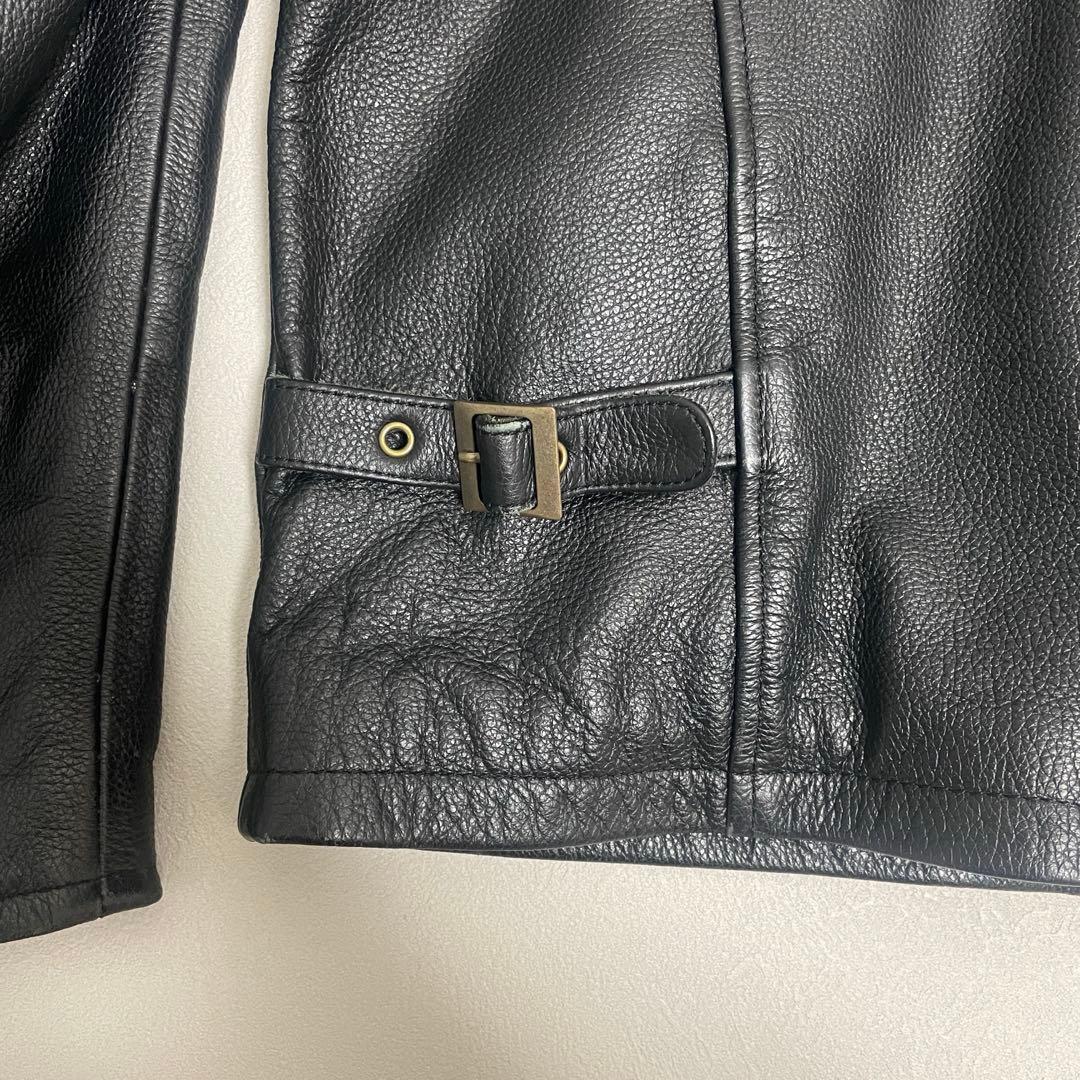 希少サイズ Rookie Leathers シングル ライダース 4L 牛革