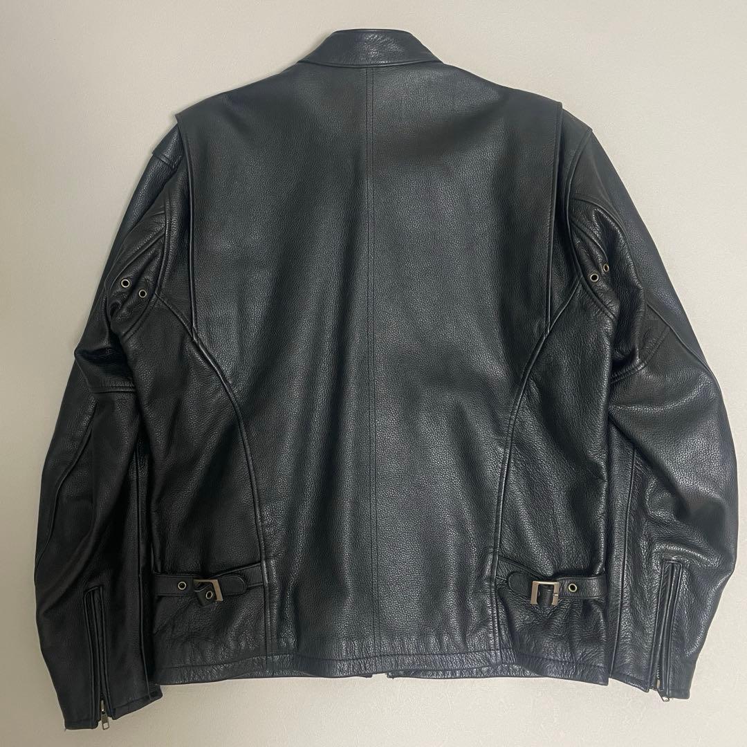 希少サイズ Rookie Leathers シングル ライダース 4L 牛革