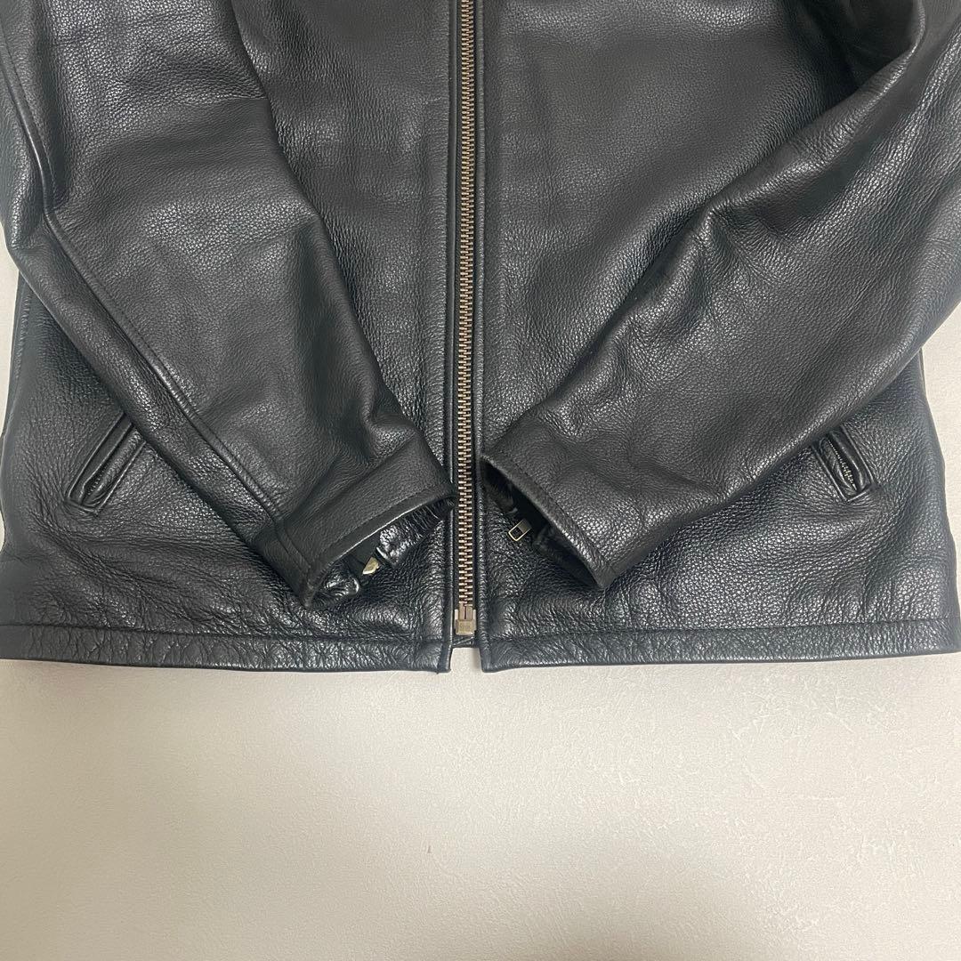 希少サイズ Rookie Leathers シングル ライダース 4L 牛革