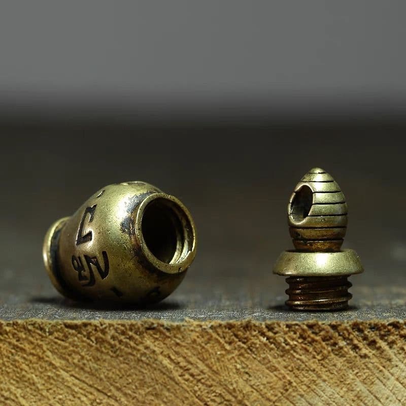 古玩銅器宝瓶箇性仏系純銅六字真言仏舎利塔ガ烏箱掛飾ペンダント