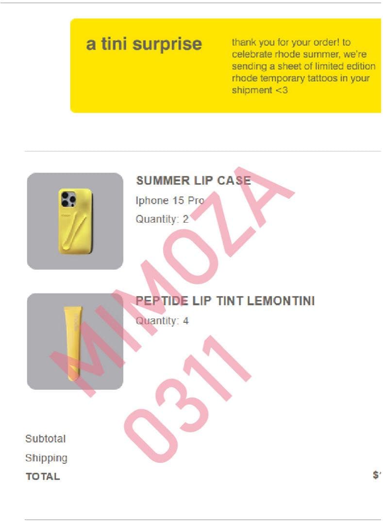 確実正規品 値下げ不可 Rhode iPhone15Proケース レモンティーニ