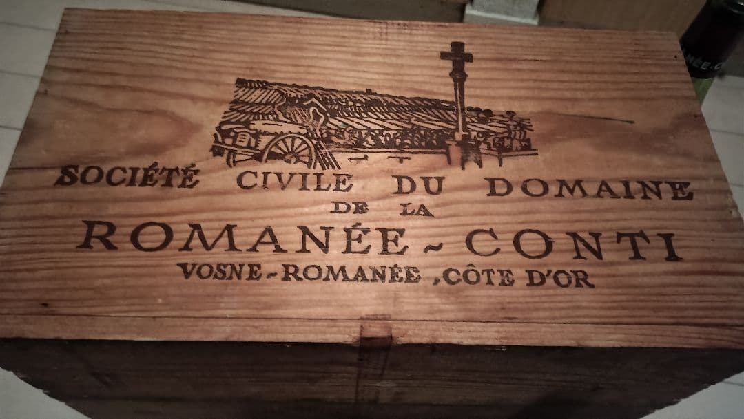 ROMANEE-CONTI 1982年 LEROY空き瓶 木箱・プレート付き