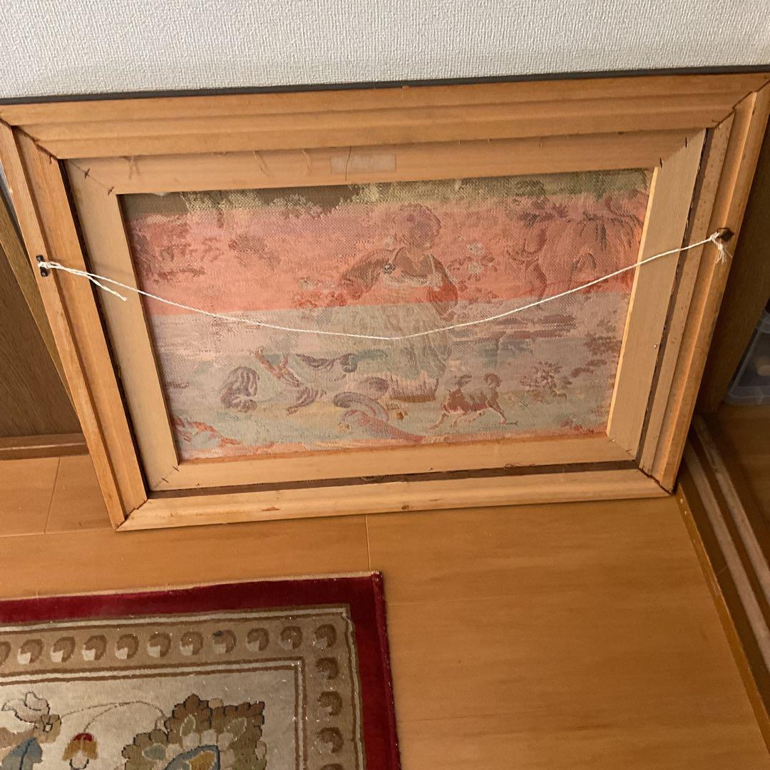 刺繍アート メルヘン調 大型インテリア壁掛け 木枠額装仕立て