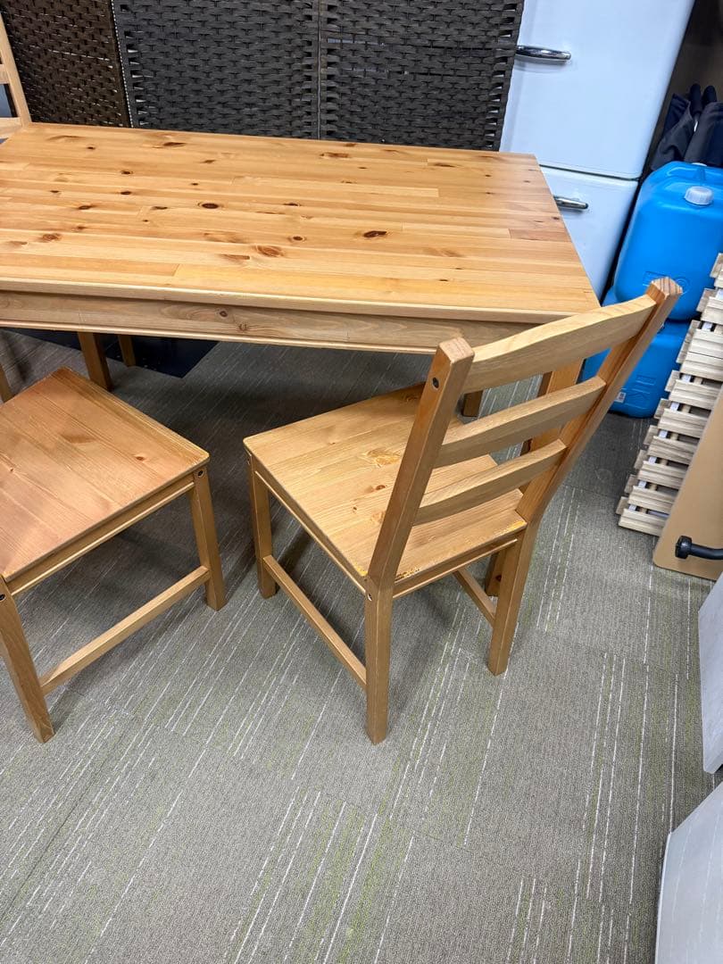 【洗浄消毒作業済】IKEA ダイニングテーブル　チェア3脚　ヨックモック