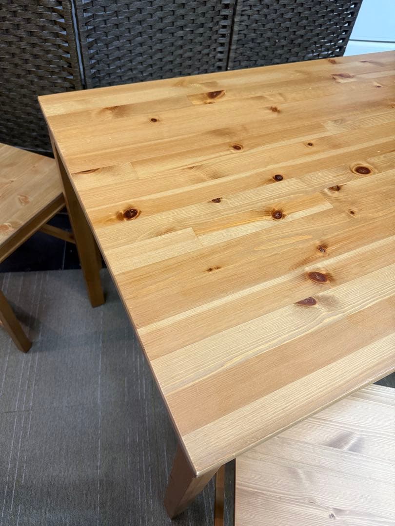 【洗浄消毒作業済】IKEA ダイニングテーブル　チェア3脚　ヨックモック
