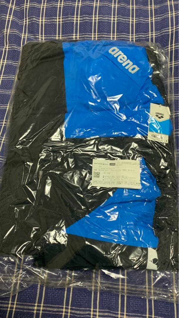 新品　arena ベンチコート ロング 青/黒　ARN6330 サイズS