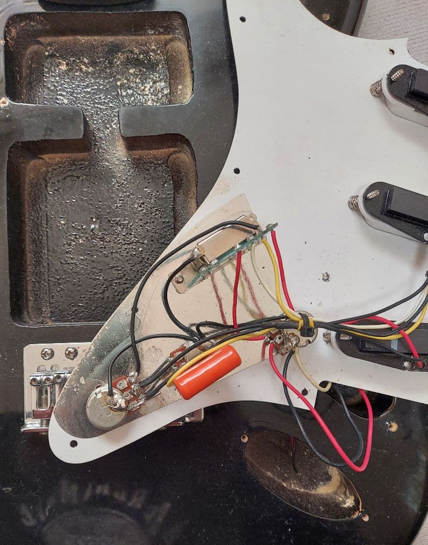 ターボ・ブレンダー回路　ストラトキャスター　トラ目ネック　オレンジドロップ