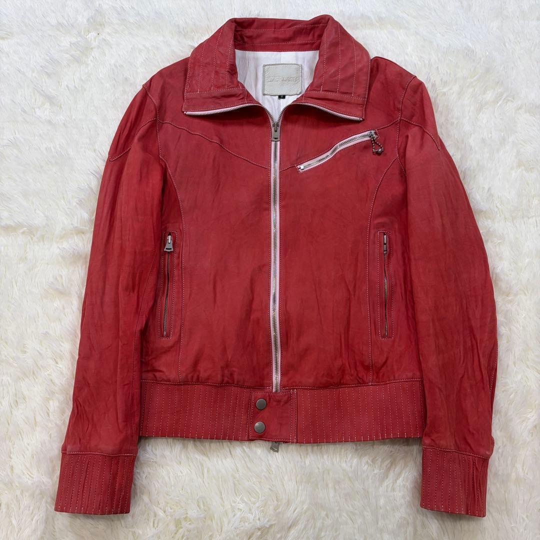 イサムカタヤマバックラッシュ ジャパンカーフ スエード シングルライダース M