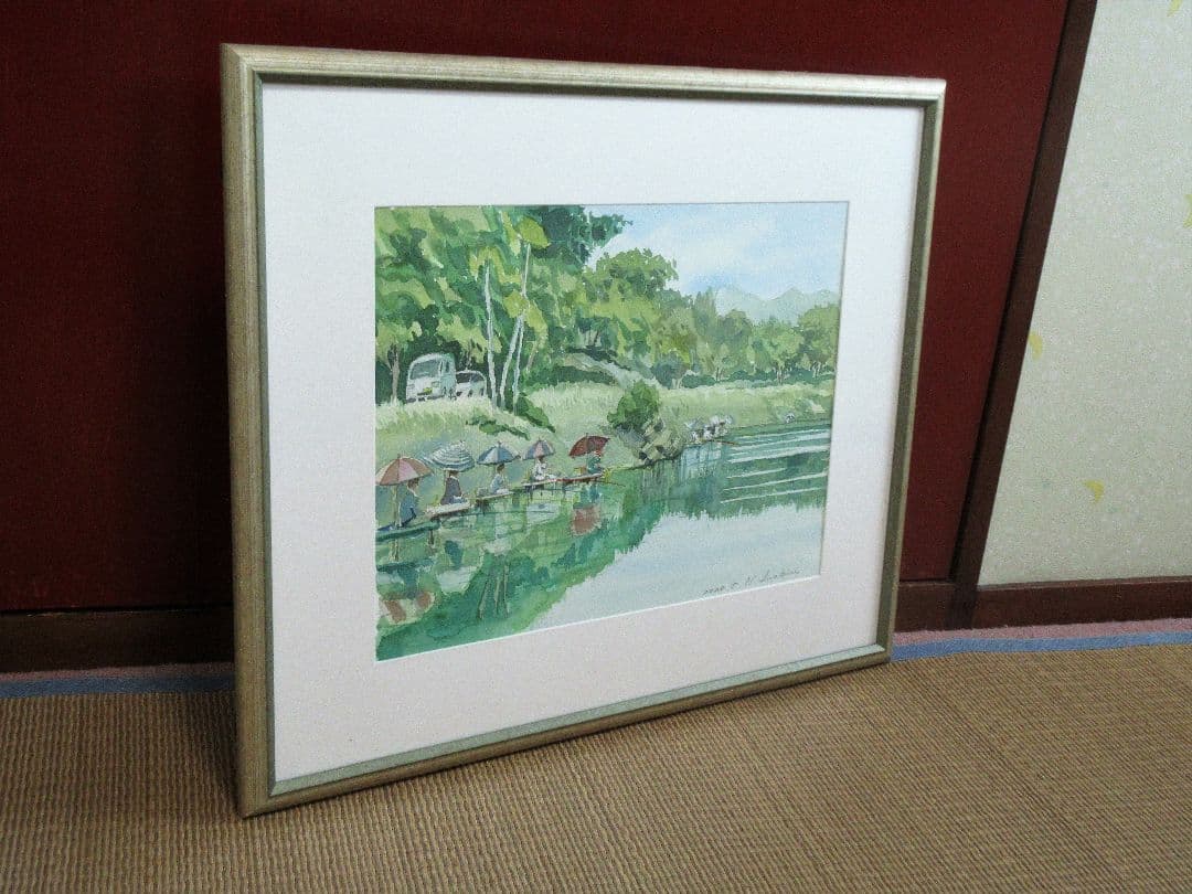 水彩画「太公望」