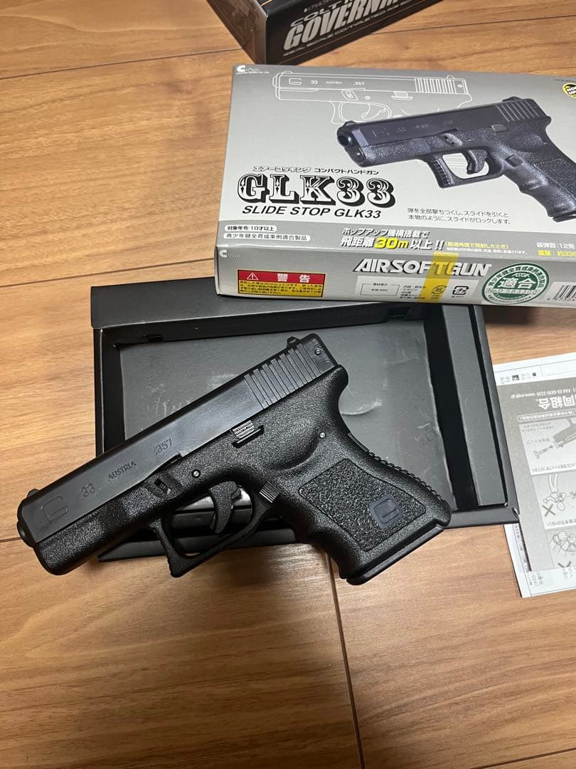 エアコッキングガン、4点セット PPK/S PPQ GLK33 コルドガバメント