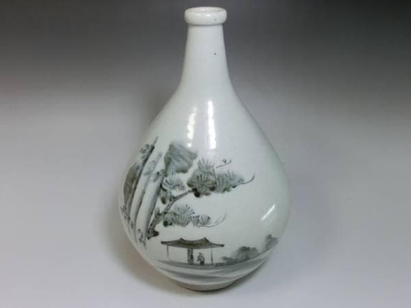 徳利●古伊万里 染付とっくり 酒器 花瓶 時代物 江戸期 骨董品■