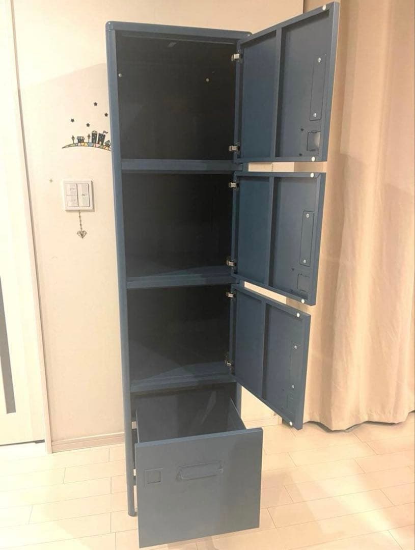 【美品】【廃盤カラー】イドーセン IKEA 4段キャビネット ラス1